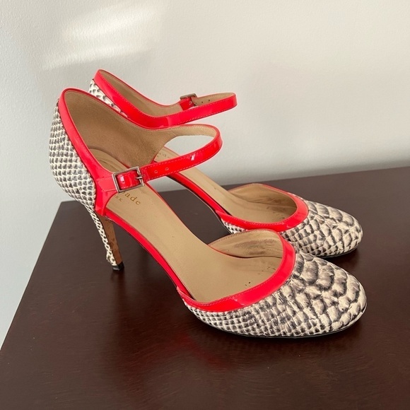 Kate Spade New York Leather D'Orsay Pumps Animal Print Size 9 - Picture 7 of 12